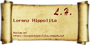 Lorenz Hippolita névjegykártya